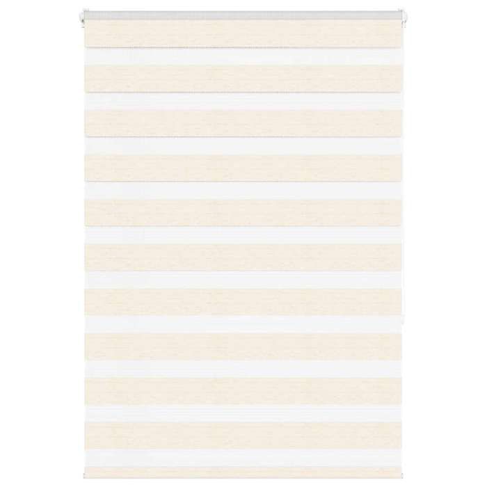 vidaXL Store zèbre beige marbré largeur du tissu 1109 cm polyester store à enrouleur zébré store zébré pour fenêtre 4014654
