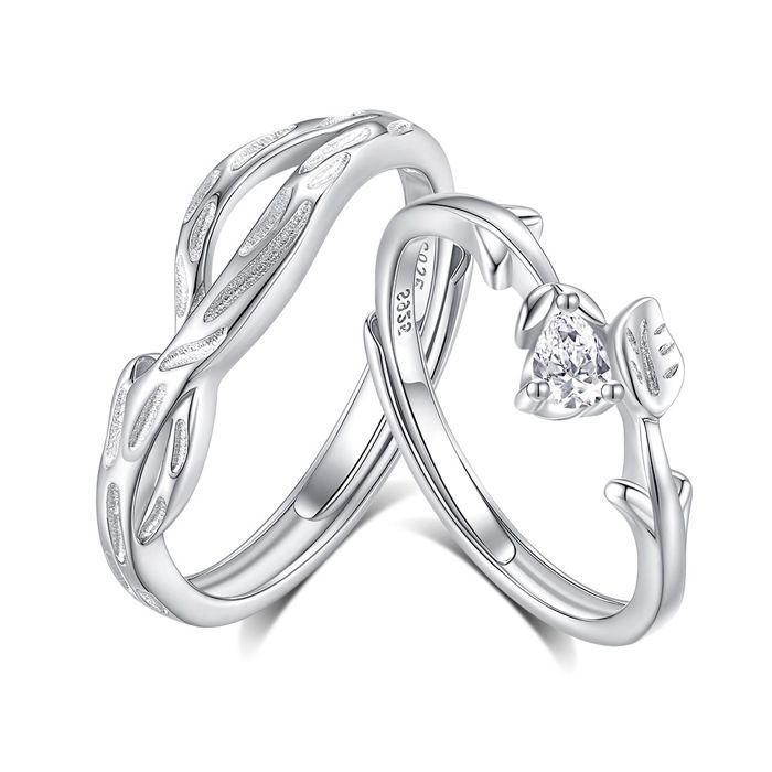 Bague Homme Argent 925 Avec Zirconium Blanc - Bague De Signet Élégante - Cadeau Fiançailles Ou Anniversaire