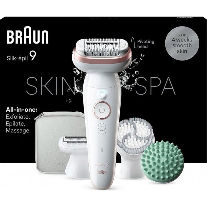 Épilateur électrique - BRAUN - Silk-epil 9-080 - Blanc - Méthode électrique - Neuf emballage dorigine