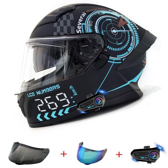 Casque Moto Intégral Homologué ECE/Dot, Casque Moto Enfant