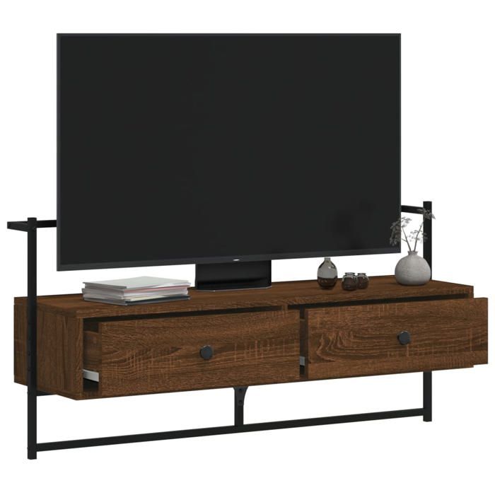 Armoire murale TV - mango - chêne marron 1005x30x51 cm - bois dingénierie M4498