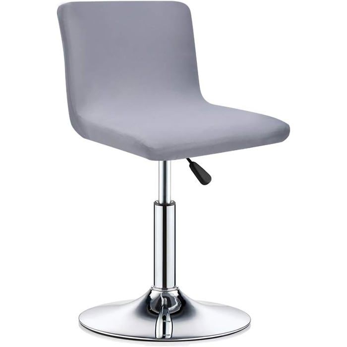 4 housses chaise tabouret bar coloris gris - Couverture protecteur universel