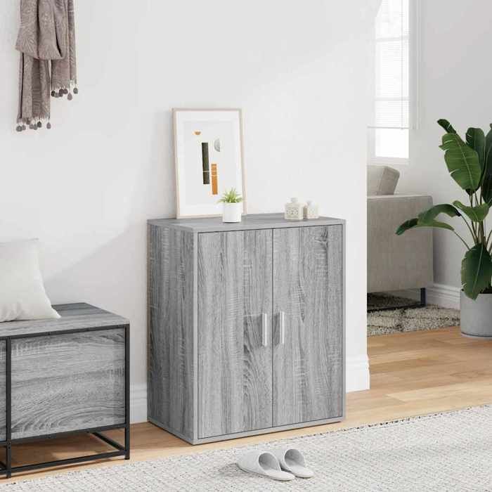 SALE 2026 Meuble à chaussures Gris - Meuble à chaussures Sonoma gris 60x35x70cm - bois dingénierie PRO650034366
