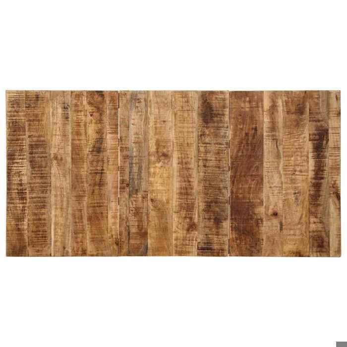 (Vente Chaude)Table cuisine(Rectangle)SOLOMONBrun Table à manger - FAFA-TOP - Meuble de salon - 160x80x75 cm - Bois de manguier ma