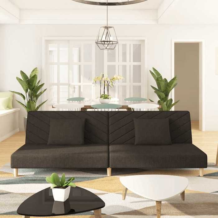 Canapé-lit - canapé-lit de salon méridienne réversible - Sofa à 2 places - salon à deux places/Canapé causeuse - avec deux oreillers Canapé-lit - canapé-lit de salon méridienne réversible - Sofa à 2 places - salon à deux places/Canapé causeuse - avec deux oreillers
