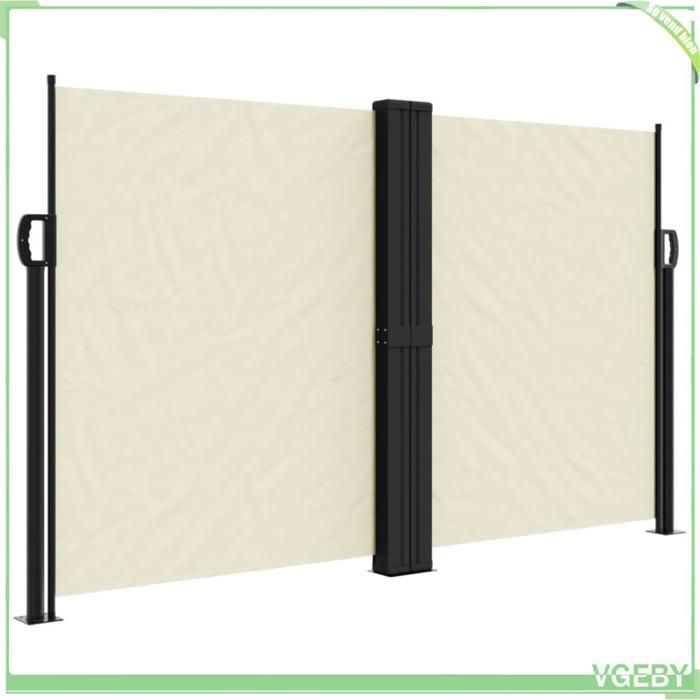 Auvent latéral rétractable - FAFEICY - 4004715 - Crème - 140x1000 cm - Résistant eau & UV
