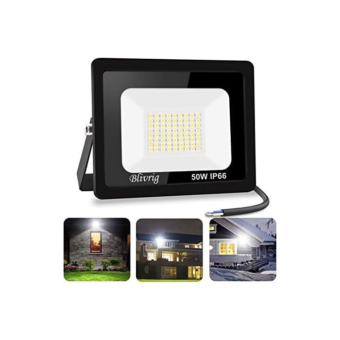 Projecteur LED Extérieur 50W 3000K Spot LED 5000LM Blanc Chaud  120° Éclairage Super Brillants Économie dénergi SPOT EXTERIEUR