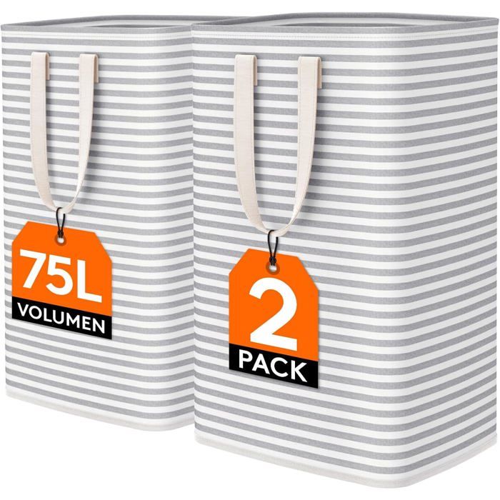Panier A Linge Grande Corbeille A Linge Pliable Et Imperméable Avec Poignées Laundry Basket Bac Linge Sale Pour Vetements Cham