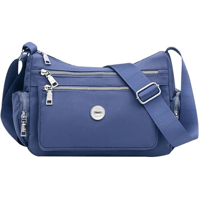 Sac Bandoulière Femme Grand Modèle – Imperméable, Multipoches – Ajustable, Léger – Pour Quotidien, Voyage