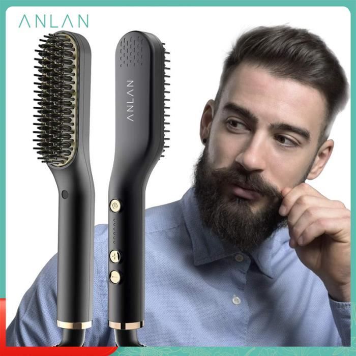 Peigne à barbe lisseur ANLAN Multifonctionnel Lisseur Cheveux