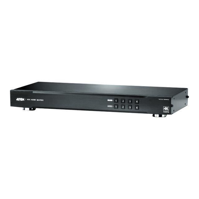 ATEN VanCryst 4 x 4 4K HDMI Matrix Switch VM0404HA Commutateur vidéo-audio Ordinateur de bureau, Montable sur rack