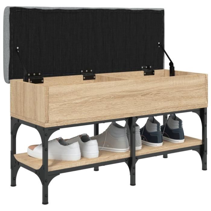 Banc à Chaussures VidaXL En Chêne Sonoma - Bois D'ingénierie - Pour L'entrée