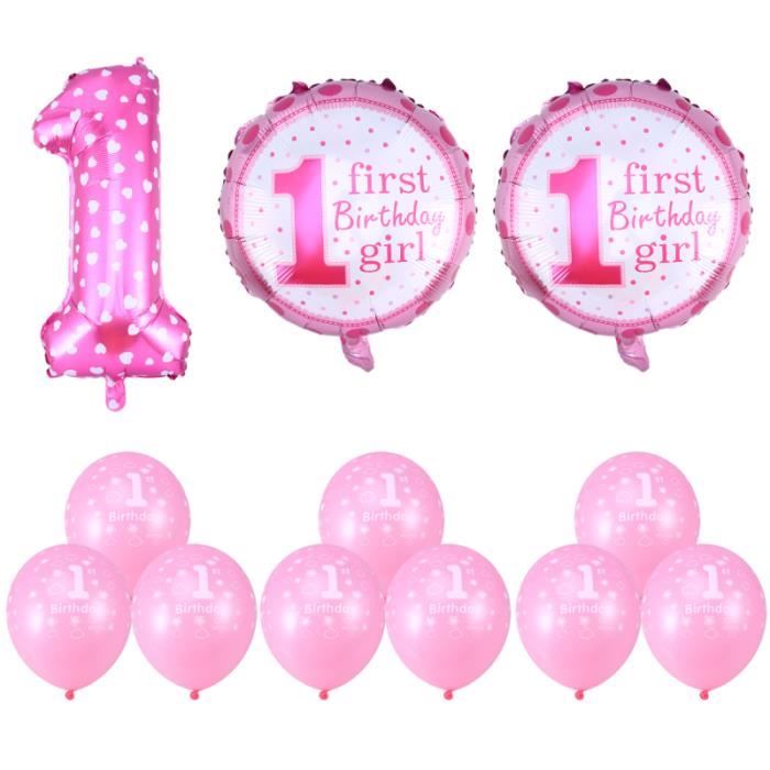 Bebe 1 An Anniversaire Ballon Ensemble De Beaux Ballons Decor Pour Bebe Nouveau Ne Rose Cdiscount Jeux Jouets