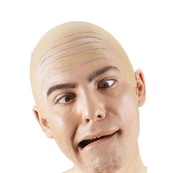Faux crane chauve perruque Deguisement - Latex - Couleur Peau