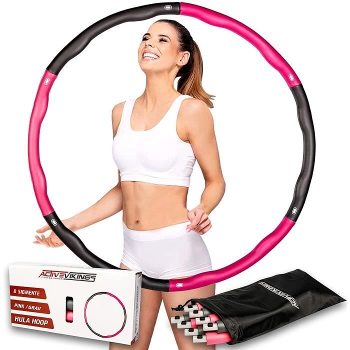 Perte Poids Cerceau Hula Hoop ActiveVikings - 6-8 Segments Amovibles - Fitness, Perte De Poids, Massage Cerceau Amovible