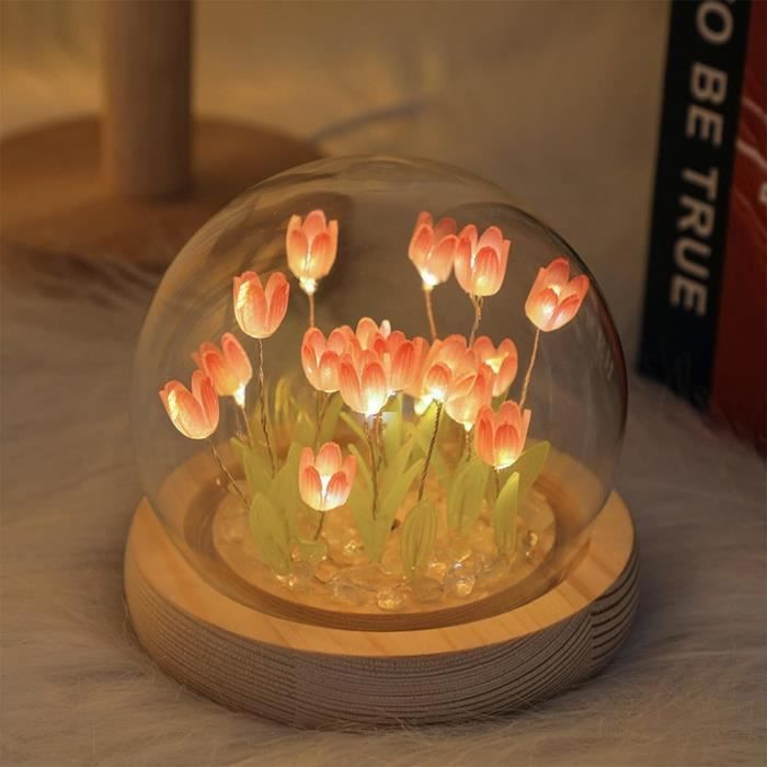 DIY Tulip Night Light Battery16 Tulipe Lampe De Table DécorationVeilleuse Lampes De Nuit BricolageLampe tulipe créative pour