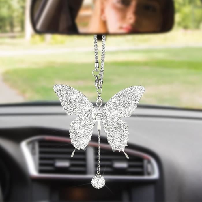 Accessoires de voiture - Non spécifié - Pendentif papillon - Métal - Strass - Élégance chic