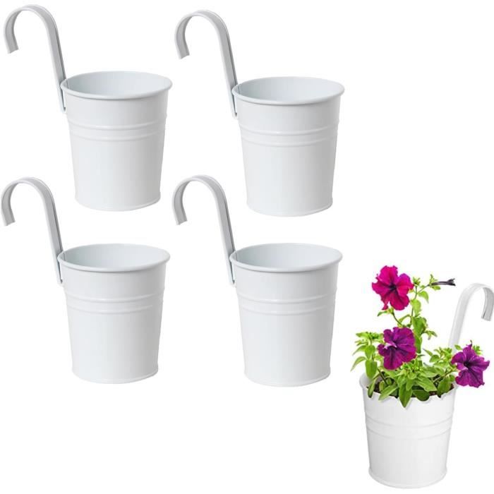 Pot De Fleurs En Métal Avec Poignée, Pour Le Balcon, 36 X 14 Cm, None