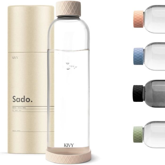 Bouteille Infuseur à Thé 1l - Gourde En Verre 1 Litre - Gourde 1l En Verre Borosilicaté Avec - 11