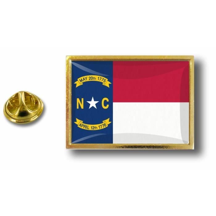 Akacha pins pin Badge pins Metal Drapeau Etats USA Caroline du Nord