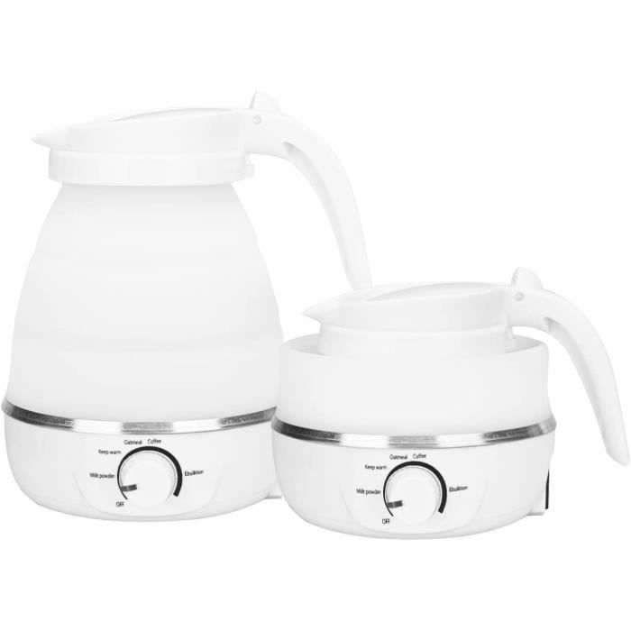 Bouilloire Pliable 0,6 L En Silicone - Mini Bouilloire De Voyage, ébullition Rapide En 5 Min, Idéale Camping Et Déplacements