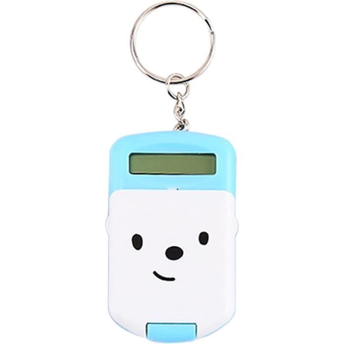 Mini Calculatrice De Poche Mignonne Avec Porte-Clés – 8 Chiffres, Boutons Silicone (Rose)
