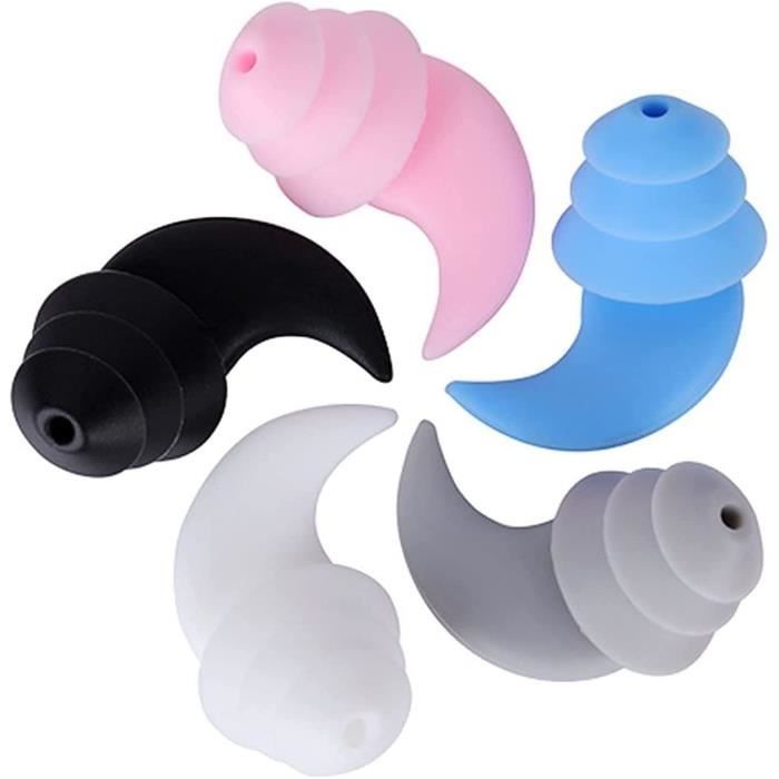 Bouchons D'oreille Réutilisables En Silicone - Anti-bruit Pour Dormir, Concert, Moto, Lavables, étui Inclus - 10