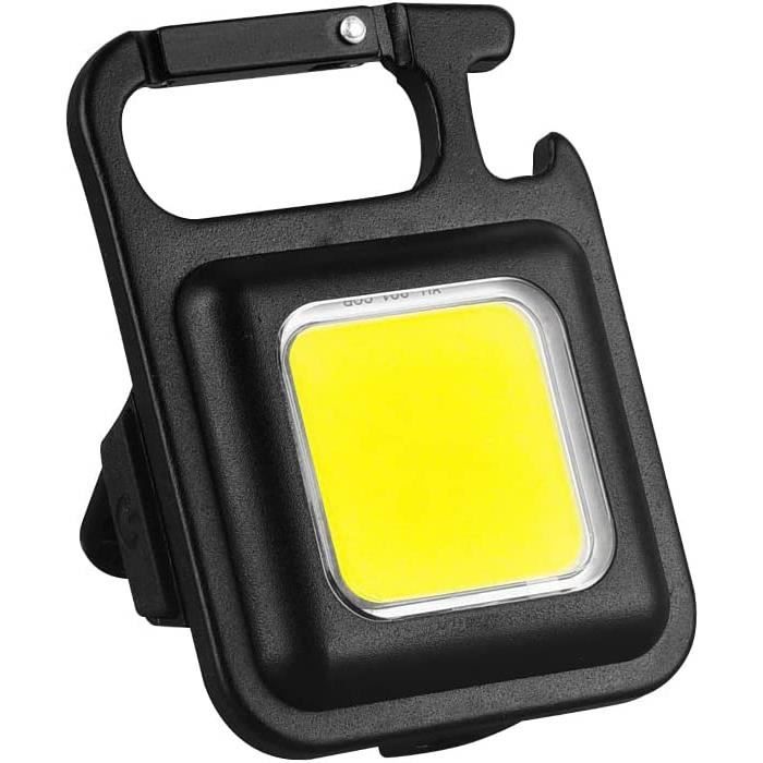 USB Mini LED Porte-clés Petites Lampes de Poche Étanche 4 Modes Lampe de Poche COB Porte-clés Portable Lampe de Travail pour R[847]