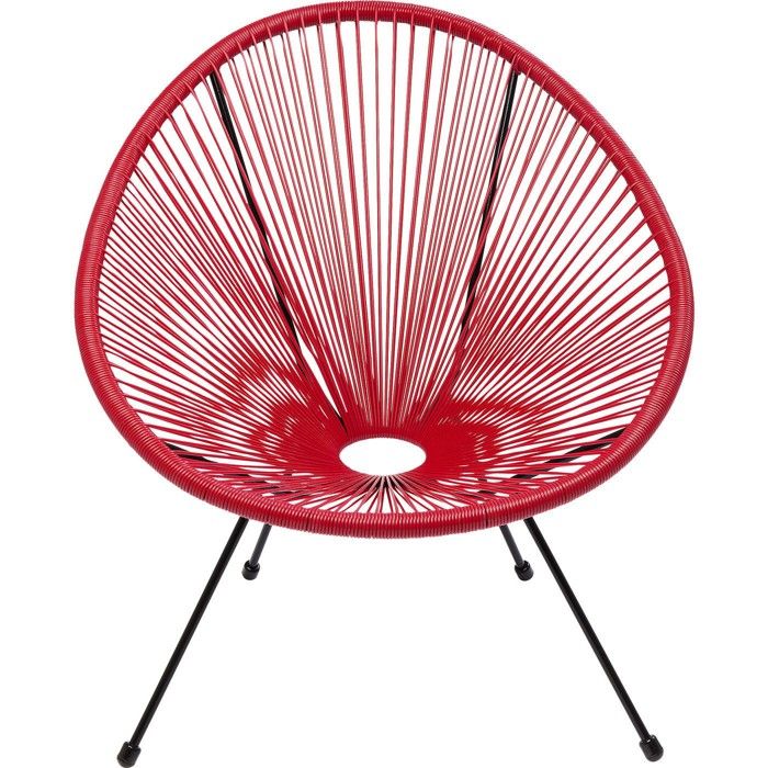 Fauteuil de jardin Acapulco rouge Kare Design Fauteuil de jardin Acapulco rouge Kare Design