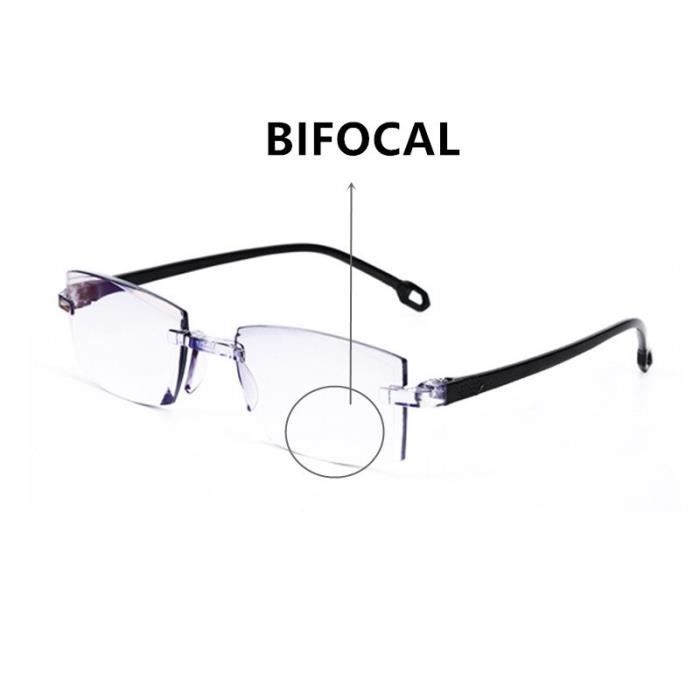 Lunettes de lecture coupe diamant sans bords Anti rayon bleu loupe bifocale presbytie hommes femmes noires 200 896DCC3 Achat Vente lunettes de lecture Cdiscount