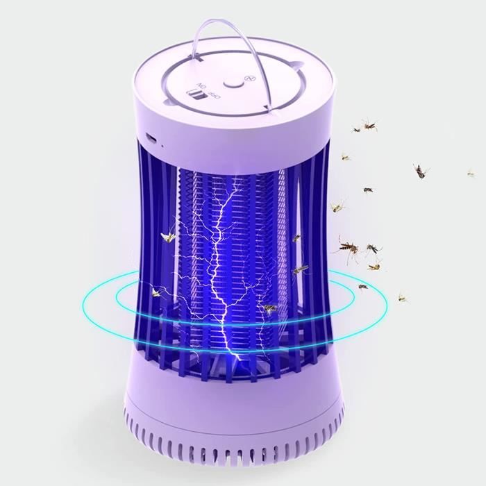 Destructeur D'insectes électrique USB - Lampe UV Anti-moustiques, Piège à Insectes Volants - Pour Chambre, Cuisine, Bureau