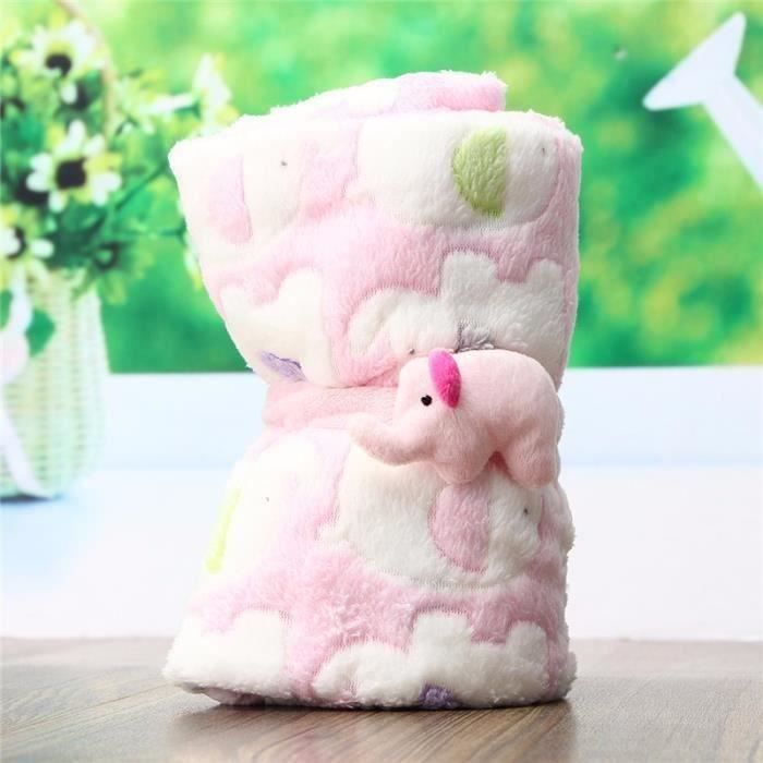 Elephant Couverture Polaire Corail Nouveau Ne Bebe Meange De Couchage Emmailloter Rose Me Achat Vente Couverture Plaid Bebe Cdiscount