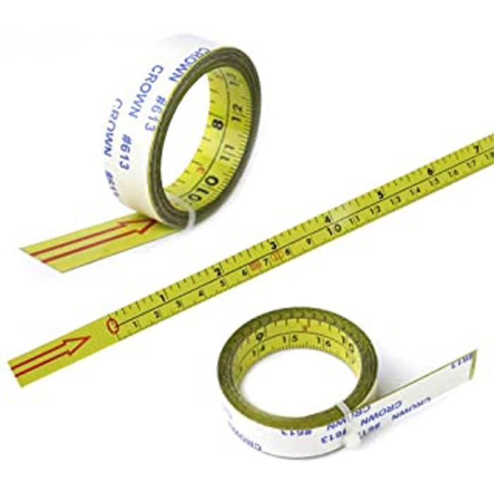 Nigoz Mètre ruban de scie à onglet auto-adhésif métrique en acier 1 m de droite à gauche portable et utile de qualité supérieure