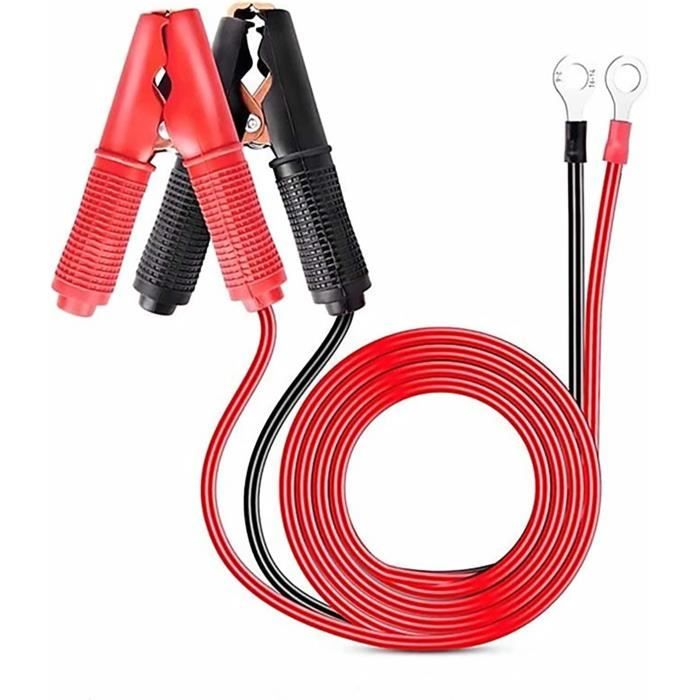 Lot De 2 Pinces Crocodiles 1000 A – Cuivre Pur, Grandes Mâchoires Pour Câbles 16-35 Mm², Isolées Pour Batterie Voiture & Démarrage