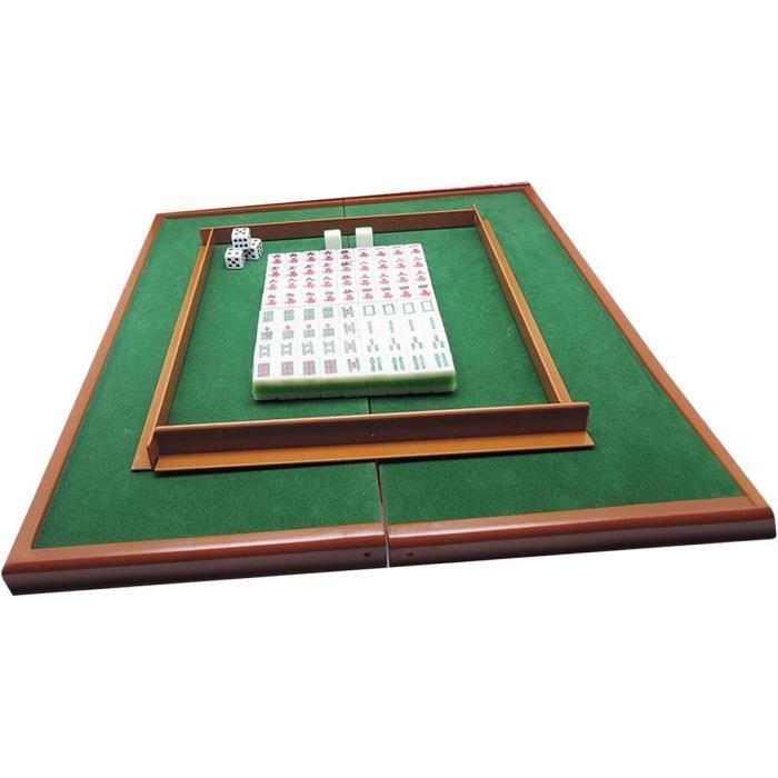 Ensemble De Jeu De Mahjong Chinois, 144 Tuiles Mahjong Et Règles De Tuiles De Dés, Jeux De