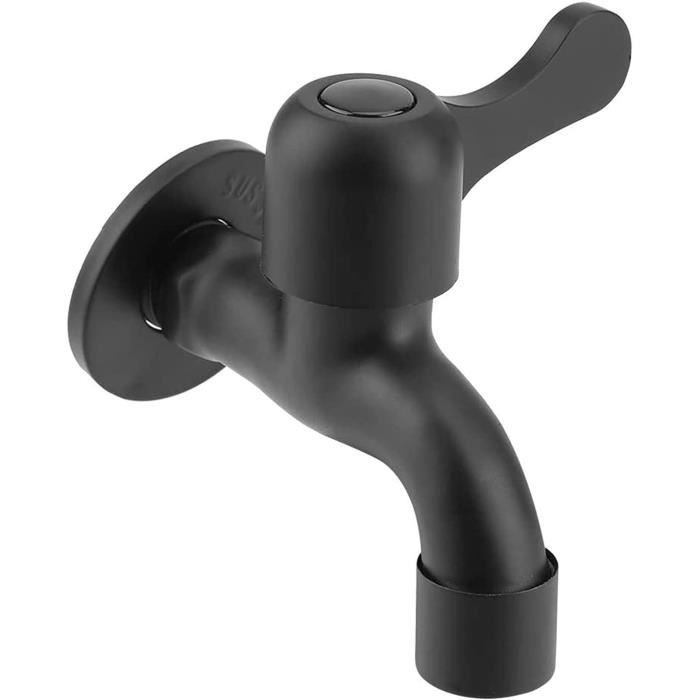 Robinet De Jardin Extérieur 12'' 1 à 2 Robinets En Acier Inoxydable 304 - Multifonction Pour Machine à Laver