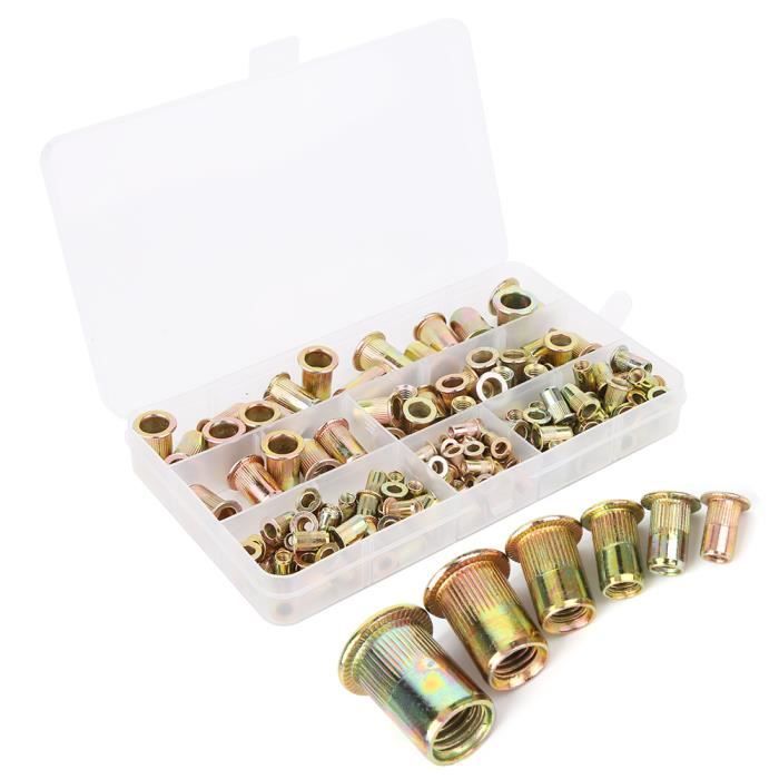 Lot De 220 écrous à Rivets En Acier Au Carbone Plaqué - JinZeYou - Pour Bricolage Et Réparation