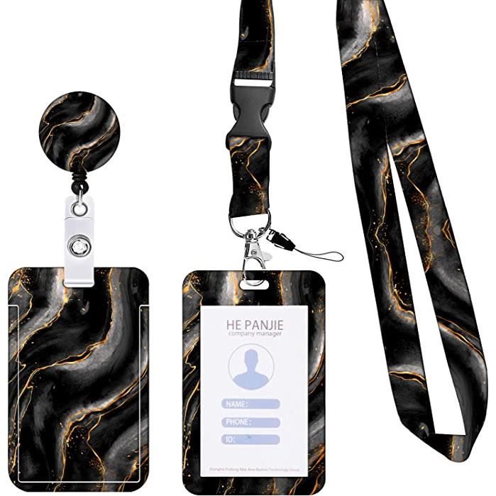 Collier tour de cou en cristal avec porte-carte d'identité et porte-clés,  lanière de cou pour clés et badge d'identification ([36] - Cdiscount  Beaux-Arts et Loisirs créatifs