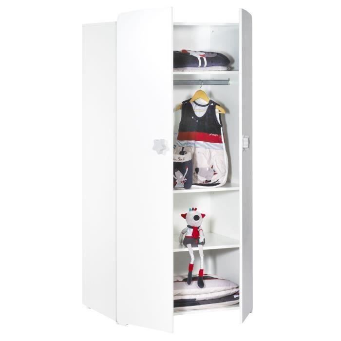 SHOT CASE BABY PRICE Armoire chambre bébé 2 portes Boutons étoile