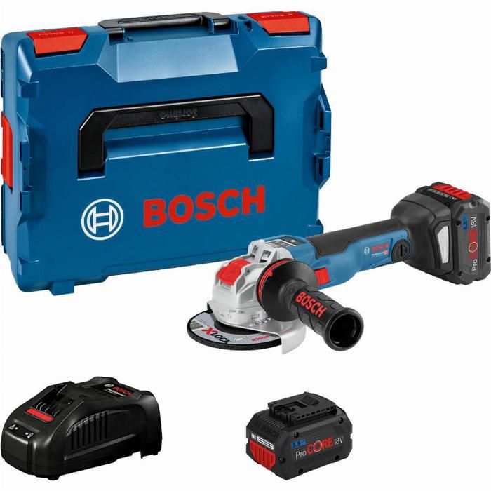 Meuleuse 125 mm GWX 18V 10 SC BOSCH + 2 batt. Procore18V 5.5Ah + GAL 1880 06017B0402 - vue 2