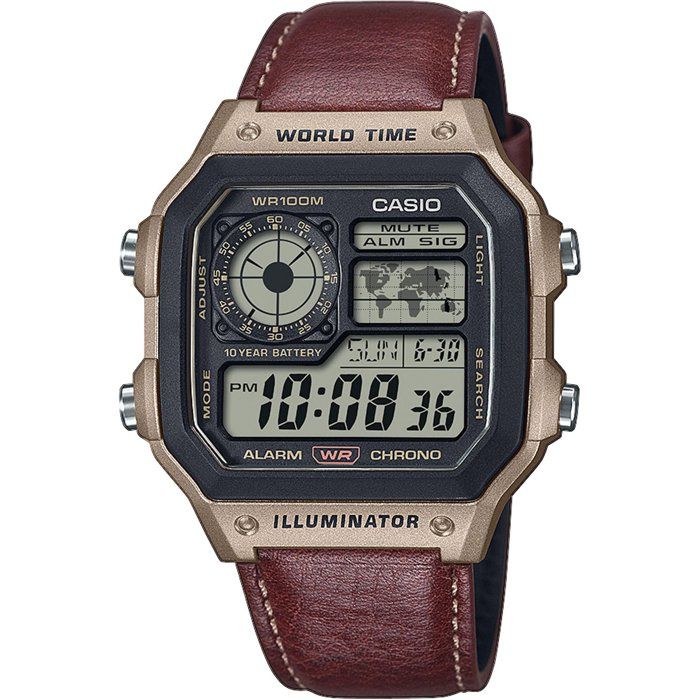 Montre - CASIO - AE-1200WHL - Homme - Noir - Quartz - Digital