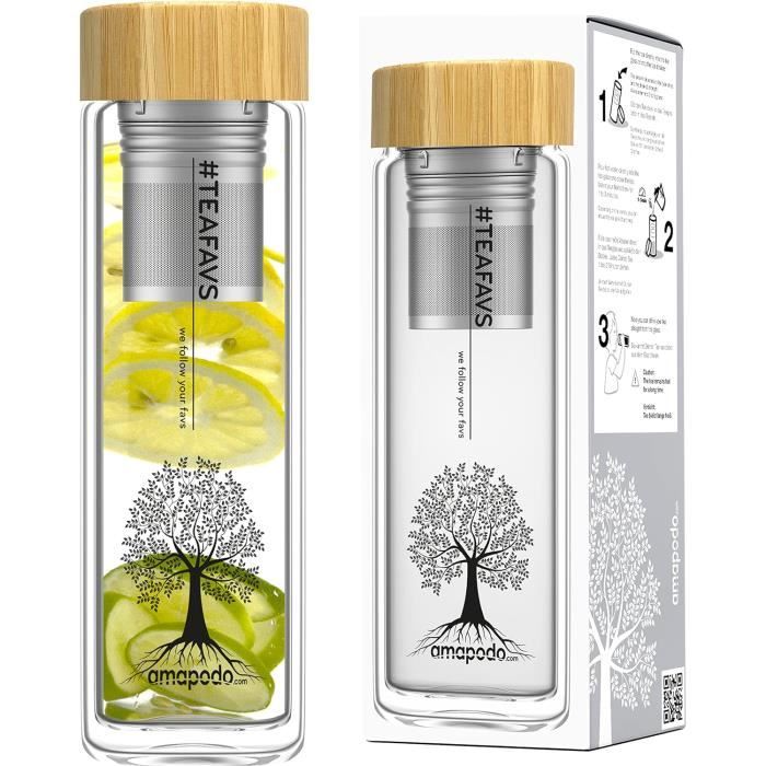 Bouteille Infuseur Thé Verre Premium