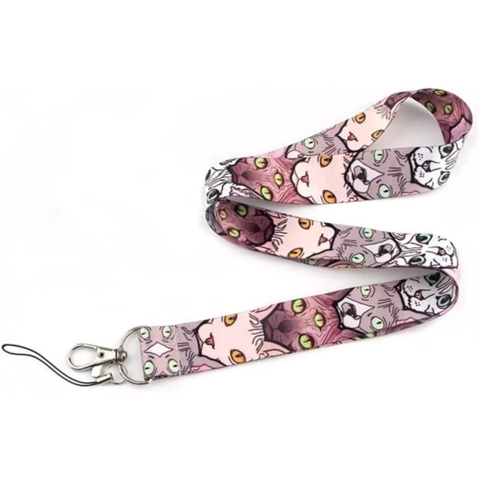 Cordon Tour De Cou Cool Pour Clés, Portefeuille, Badge D'identité, Porte- Clés, Gris Souriant, L25, Smile Grey