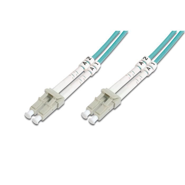 Câble Fibre Optique Duplex 50/125 OM3 LC LC Aqua 3 m