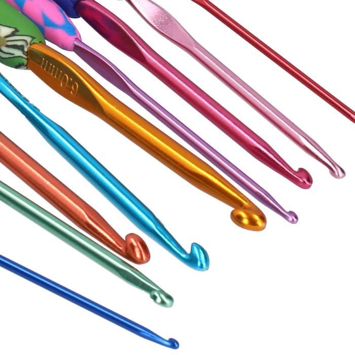 Crochits SAL crochets ergonomiques Ensemble de Crochets au Crochet, 9pcs 16cm ...
