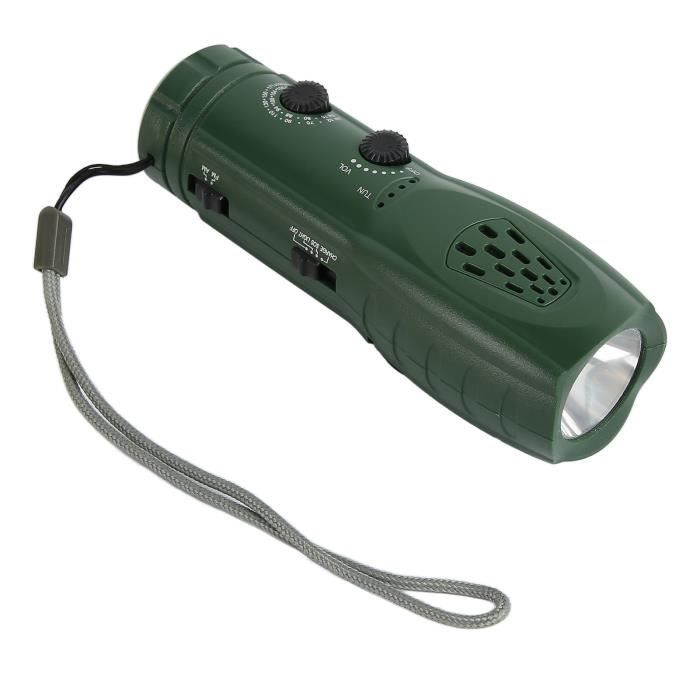 EJ.life Hand Crank Flashlight Radio, Support AM FM Emergency Flashlight