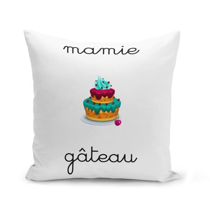 Housse De Coussin 40x40 Cm Mamie Gateau Grand Mere Douceur Super Mamie Cdiscount Maison