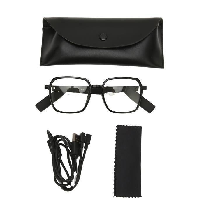 Lunettes Camera, 8MP Lunette Connectées, Lunette Intelligente Prend en Charge l'enregistrement Vidéo/La Lecture de Musique/l'enregistrement Audio/Appels Bluetooth/Identification GPT (Lunettes Soleil