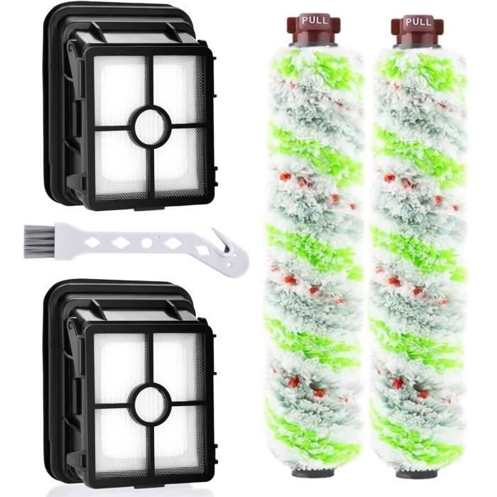Lot 3 Filtres + 3 Rouleaux Brosse Pour Bissell Crosswave 3 En 1 - Compatible 1866 1785 2052 1713 - Accessoires Premium