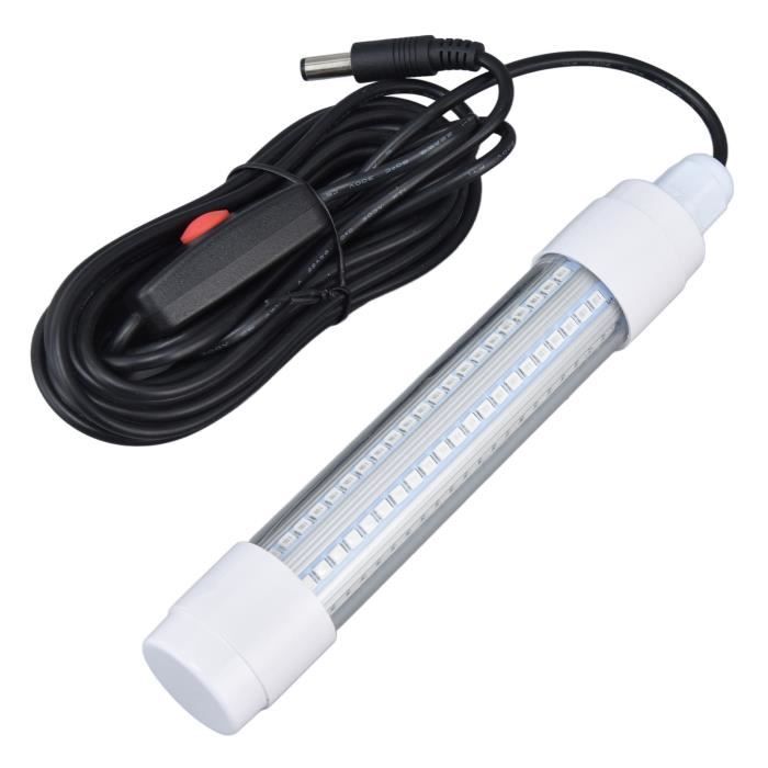 GOTOTOP Lumière de pêche à LED Lumière de Pêche 126 LED IP68 Étanche Lampe de Recherche de Poissons de Nuit Submersible 1000lm